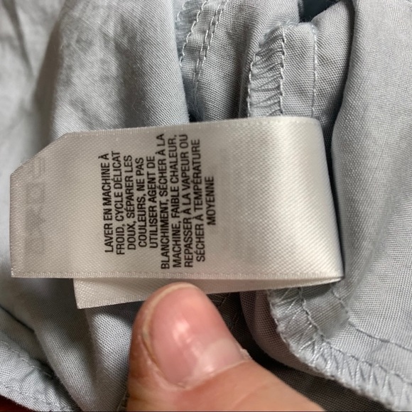 Cabela's Blue and Quilted Brown Button Down Blouse - Picture 5 of 8